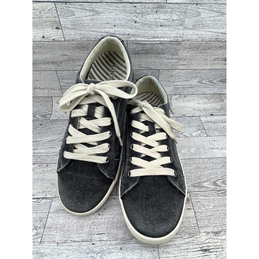 Taos Star Women Charcoal Grey Canvas Low Top Sneakers STA-12844 Sz US 9 EU 40